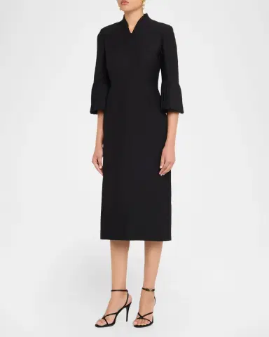 Valentino Garavani Embellished High-Collar Midi Dress | Thumbnail 8 Valentino Garavani Embellished High-Collar Midi Dress | Thumbnail 8