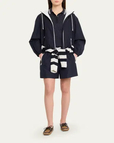 Brunello Cucinelli Techno Cotton Pull-On Shorts | Thumbnail 2