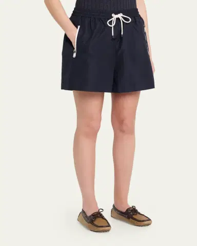 Brunello Cucinelli Techno Cotton Pull-On Shorts | Thumbnail 4