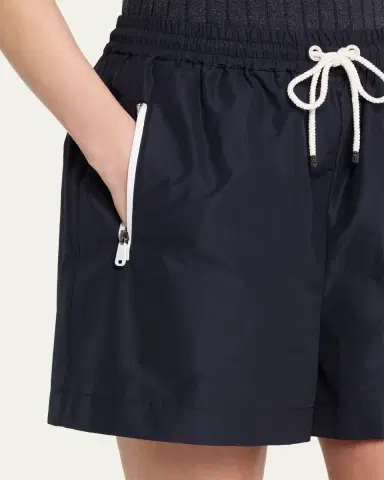 Brunello Cucinelli Techno Cotton Pull-On Shorts | Thumbnail 5
