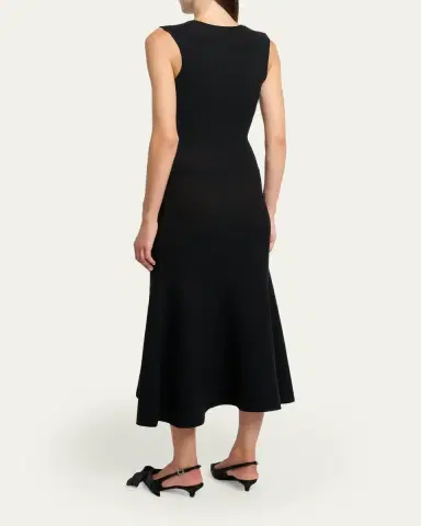 Erdem Tulip Jacquard Knit Sleeveless Midi Dress | Thumbnail 3 Erdem Tulip Jacquard Knit Sleeveless Midi Dress | Thumbnail 3