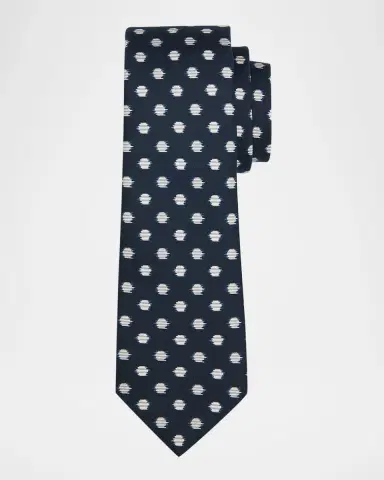 Giorgio Armani Men's Abstract Polka Dot Silk Tie | Thumbnail 2 Giorgio Armani Men's Abstract Polka Dot Silk Tie | Thumbnail 2