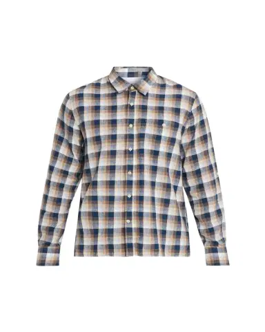 OFFICINE GÉNÉRALE Men's Younes Cotton and Linen Plaid Button-Down Shirt | Thumbnail 1 OFFICINE GÉNÉRALE Men's Younes Cotton and Linen Plaid Button-Down Shirt | Thumbnail 1