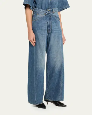 DARKPARK Ines Fold-Over Wide-Leg Jeans | Thumbnail 4 DARKPARK Ines Fold-Over Wide-Leg Jeans | Thumbnail 4
