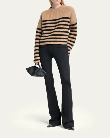 Altuzarra Tate Striped Wool-Cashmere Crewneck Sweater | Thumbnail 2 Altuzarra Tate Striped Wool-Cashmere Crewneck Sweater | Thumbnail 2