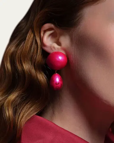 Saulé Calista Earrings in Rosso Divine | Thumbnail 2