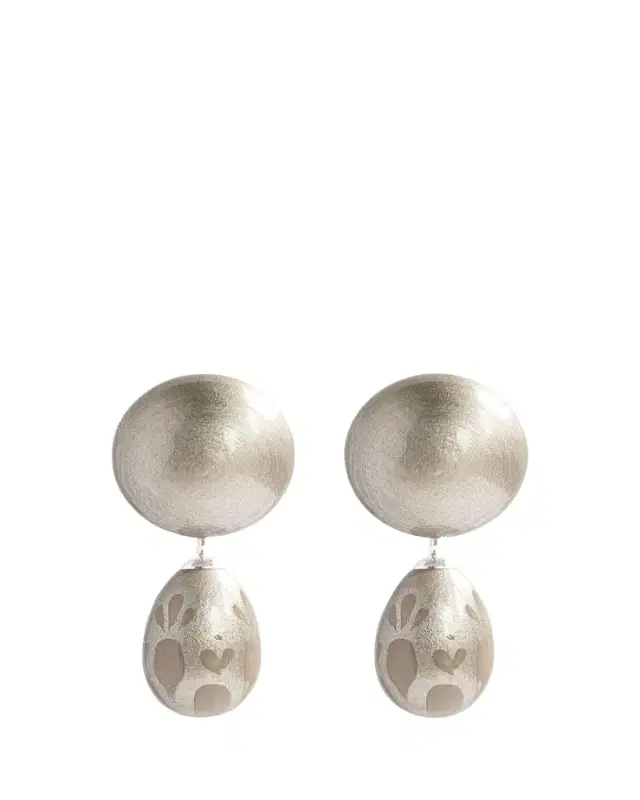 Saule Label Calista Earrings in Platinum Glow