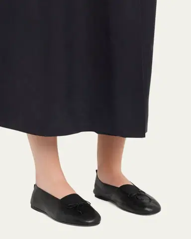 Miu Miu Nappa Leather Ballerina Flats | Thumbnail 7