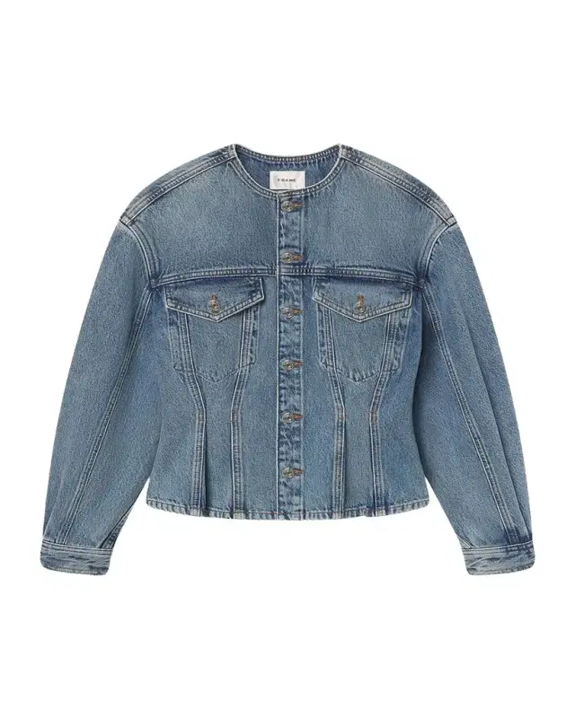 FRAME The Nipped Collarless Jacket