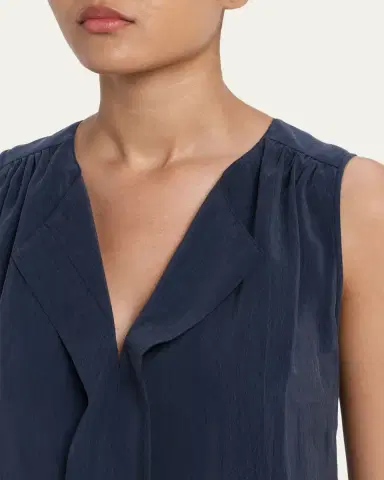 Giorgio Armani Technical Silk Sleeveless Midi Shirtdress | Thumbnail 5 Giorgio Armani Technical Silk Sleeveless Midi Shirtdress | Thumbnail 5