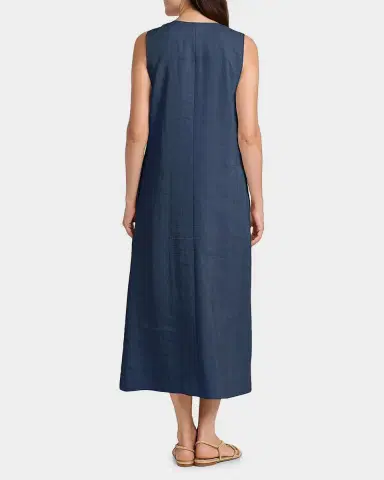 Giorgio Armani Technical Silk Sleeveless Midi Shirtdress | Thumbnail 10 Giorgio Armani Technical Silk Sleeveless Midi Shirtdress | Thumbnail 10