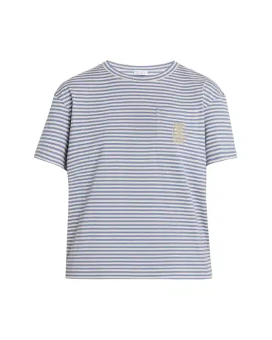 Brunello Cucinelli Striped Cotton Jersey Short-Sleeve T-Shirt | Thumbnail 1 Brunello Cucinelli Striped Cotton Jersey Short-Sleeve T-Shirt | Thumbnail 1