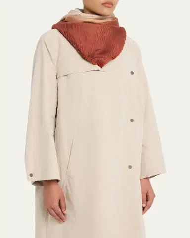 Giorgio Armani Pleated Ombre Silk Stole, 35.4" | Thumbnail 3 Giorgio Armani Pleated Ombre Silk Stole, 35.4" | Thumbnail 3