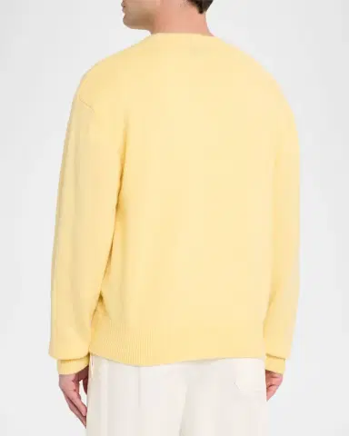OFFICINE GÉNÉRALE Men's V-Neck Wool Sweater | Thumbnail 7 OFFICINE GÉNÉRALE Men's V-Neck Wool Sweater | Thumbnail 7