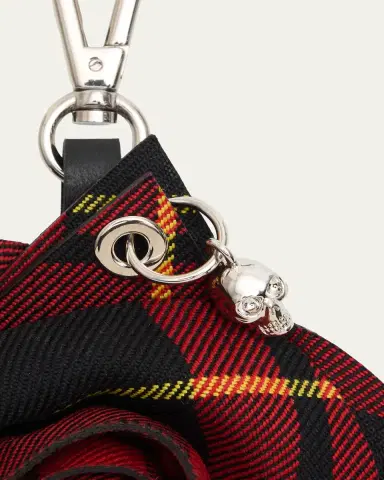 Alexander McQueen Rose Tartan Bag Charm | Thumbnail 2