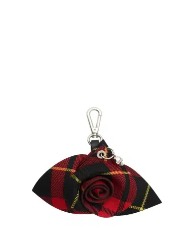 Alexander McQueen Rose Tartan Bag Charm | Thumbnail 1