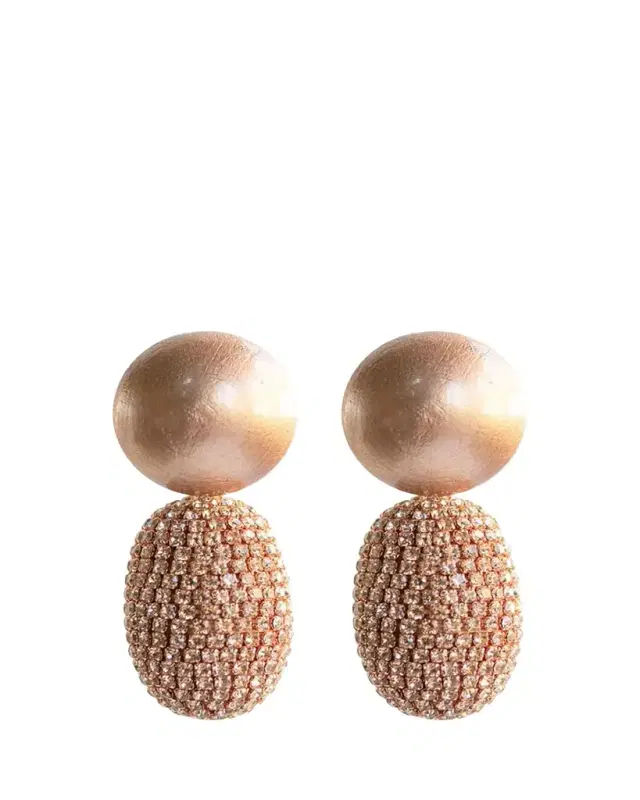 Saule Label Selena Clip-On Earrings in Peach Sorbet