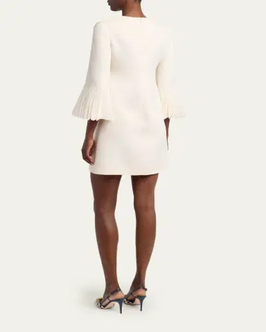 Valentino Garavani Embroidered Bell-Sleeve Mini Dress | Thumbnail 3 Valentino Garavani Embroidered Bell-Sleeve Mini Dress | Thumbnail 3