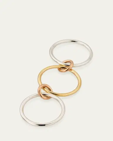 Spinelli Kilcollin Solarium MX Silver and Gold 3-Link Ring | Thumbnail 3