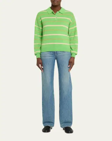Guest in Residence Collegiate Striped Cashmere Polo | Thumbnail 2 Guest in Residence Collegiate Striped Cashmere Polo | Thumbnail 2