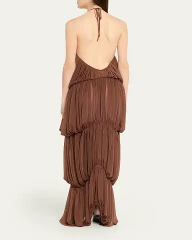 Ronny Kobo Bia Draped Halter Column Maxi Dress | Thumbnail 3 Ronny Kobo Bia Draped Halter Column Maxi Dress | Thumbnail 3