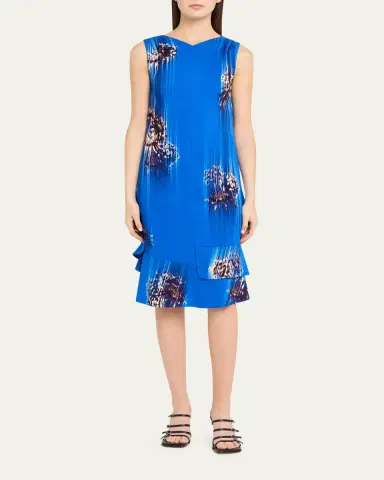 Proenza Schouler Rhetta Floral Tiered Ruffle Midi Dress | Thumbnail 2 Proenza Schouler Rhetta Floral Tiered Ruffle Midi Dress | Thumbnail 2