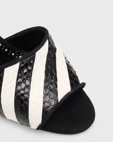 Manolo Blahnik 90mm Larache Striped Embossed Leather Mule Sandals | Thumbnail 5 Manolo Blahnik 90mm Larache Striped Embossed Leather Mule Sandals | Thumbnail 5