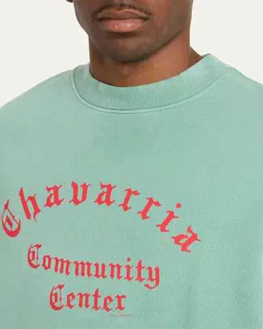 Willy Chavarria Men's Hooligan Cotton Crewneck Sweater | Thumbnail 5 Willy Chavarria Men's Hooligan Cotton Crewneck Sweater | Thumbnail 5
