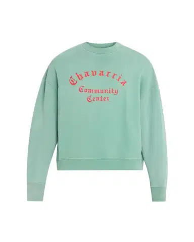 Willy Chavarria Men's Hooligan Cotton Crewneck Sweater | Thumbnail 1 Willy Chavarria Men's Hooligan Cotton Crewneck Sweater | Thumbnail 1