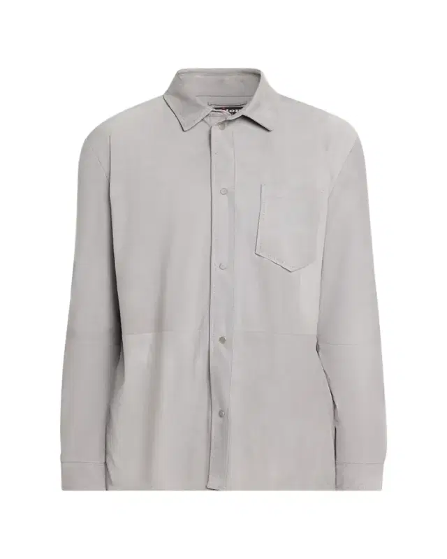 Men's Cotton Snap-Placket Shirt Jacket
