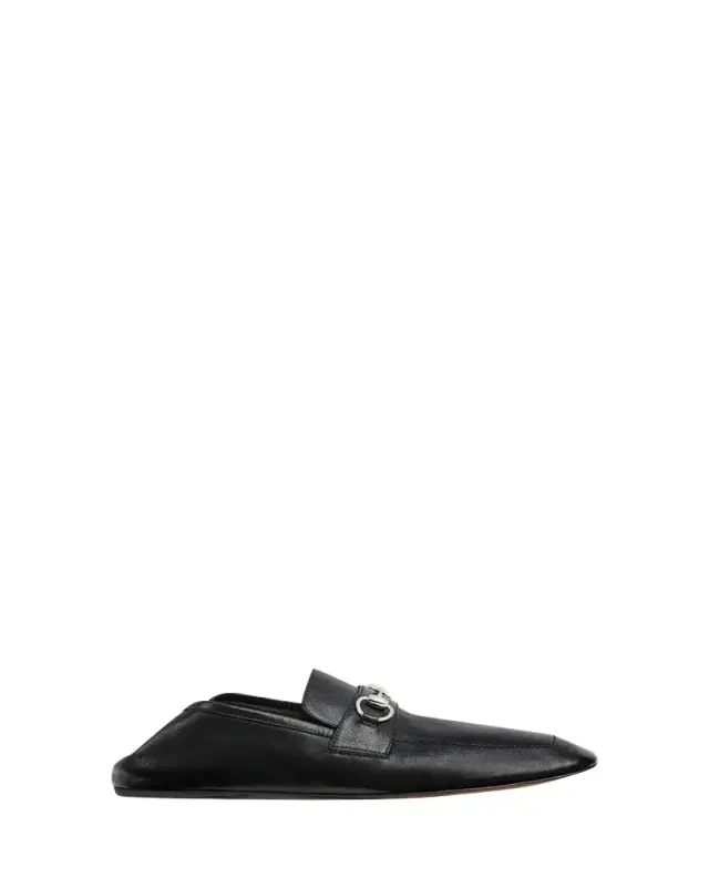 Gucci Men's Edgar Leather Bit Loafers with Foldable Heel