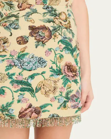 Kobi Halperin Celia Floral Fringe Cotton-Blend Miniskirt | Thumbnail 5 Kobi Halperin Celia Floral Fringe Cotton-Blend Miniskirt | Thumbnail 5