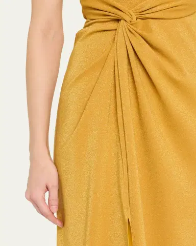 Chiara Boni La Petite Robe Otsu One-Shoulder Shimmer Jersey Gown | Thumbnail 5