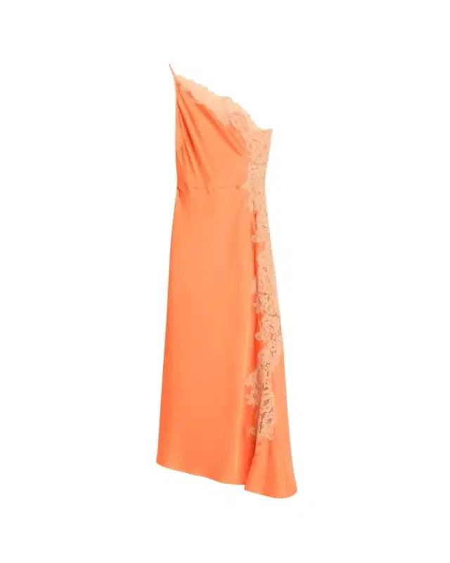 Lou Lace-Embroidered One-Shoulder Slip Dress