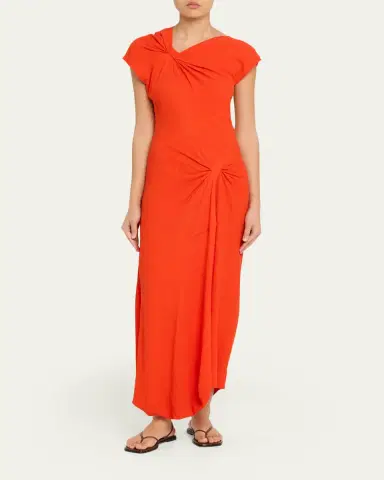 A.L.C. Willa Gathered Asymmetric Slip Dress | Thumbnail 2 A.L.C. Willa Gathered Asymmetric Slip Dress | Thumbnail 2