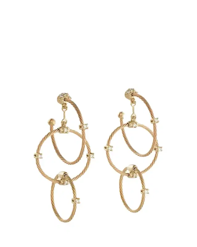 Unity Triple-Hoop Diamond Earrings