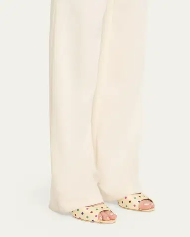 Manolo Blahnik 50mm Jadaron Polka-Dot Twill Mules | Thumbnail 2 Manolo Blahnik 50mm Jadaron Polka-Dot Twill Mules | Thumbnail 2