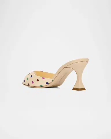 Manolo Blahnik 50mm Jadaron Polka-Dot Twill Mules | Thumbnail 8 Manolo Blahnik 50mm Jadaron Polka-Dot Twill Mules | Thumbnail 8
