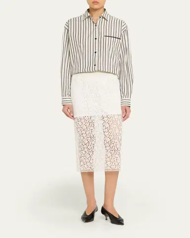 Maria McManus Striped Cotton Sateen A-Line Tunic Shirt | Thumbnail 2