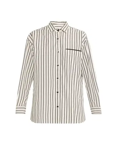 Maria McManus Striped Cotton Sateen A-Line Tunic Shirt | Thumbnail 1
