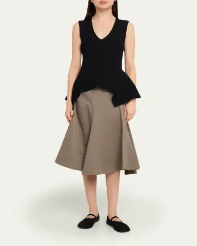 Proenza Schouler Eugenie Sculpted Rib-Knit Peplum Top | Thumbnail 2 Proenza Schouler Eugenie Sculpted Rib-Knit Peplum Top | Thumbnail 2