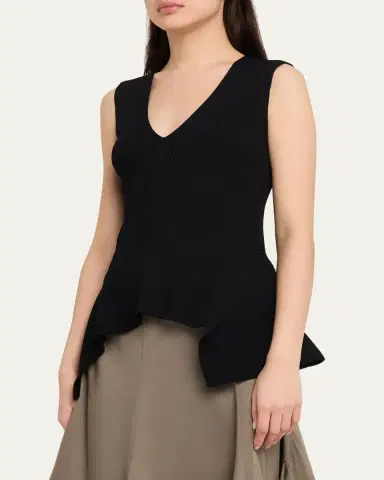 Proenza Schouler Eugenie Sculpted Rib-Knit Peplum Top | Thumbnail 4 Proenza Schouler Eugenie Sculpted Rib-Knit Peplum Top | Thumbnail 4