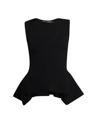 Proenza Schouler Eugenie Sculpted Rib-Knit Peplum Top | Thumbnail 1 Proenza Schouler Eugenie Sculpted Rib-Knit Peplum Top | Thumbnail 1