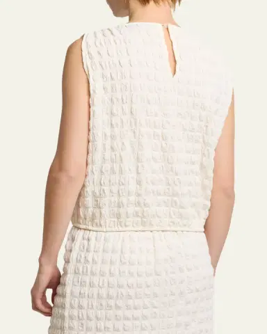 Proenza Schouler White Label Bradley Textured Crewneck Top | Thumbnail 3 Proenza Schouler White Label Bradley Textured Crewneck Top | Thumbnail 3