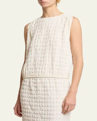 Proenza Schouler White Label Bradley Textured Crewneck Top | Thumbnail 4 Proenza Schouler White Label Bradley Textured Crewneck Top | Thumbnail 4