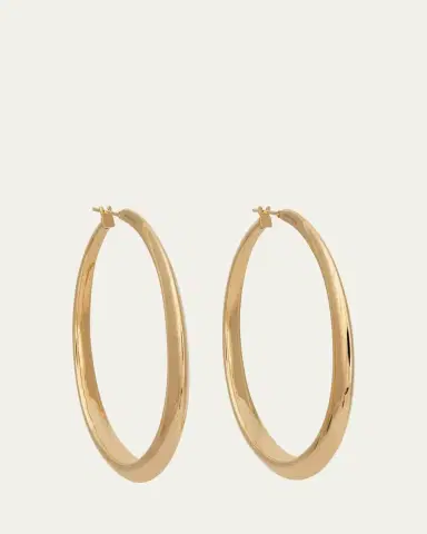 SIDNEY GARBER 18K Yellow Gold Oval Hoop Earrings | Thumbnail 2
