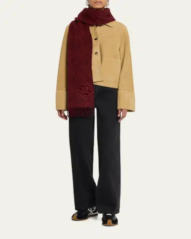 Loewe Anagram-Print Wool Blend Scarf | Thumbnail 2