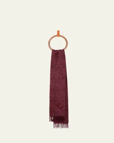 Loewe Anagram-Print Wool Blend Scarf | Thumbnail 4