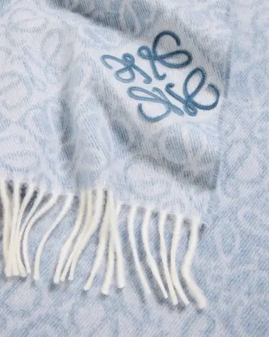 Loewe Anagram-Print Wool Blend Scarf | Thumbnail 10