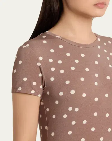 L'Agence Ressi Short-Sleeve Polka Dot Tee | Thumbnail 5